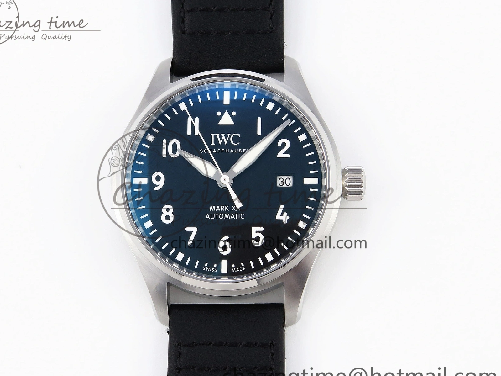 MIROTIME 0331 Pilot Mark XX IW328201 ZF 1:1 Best Edition Black Dial on Black Leather Strap A Affordable 7028